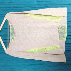 American Eagle Long Sleeve Tee with Lace Inserts, Size M